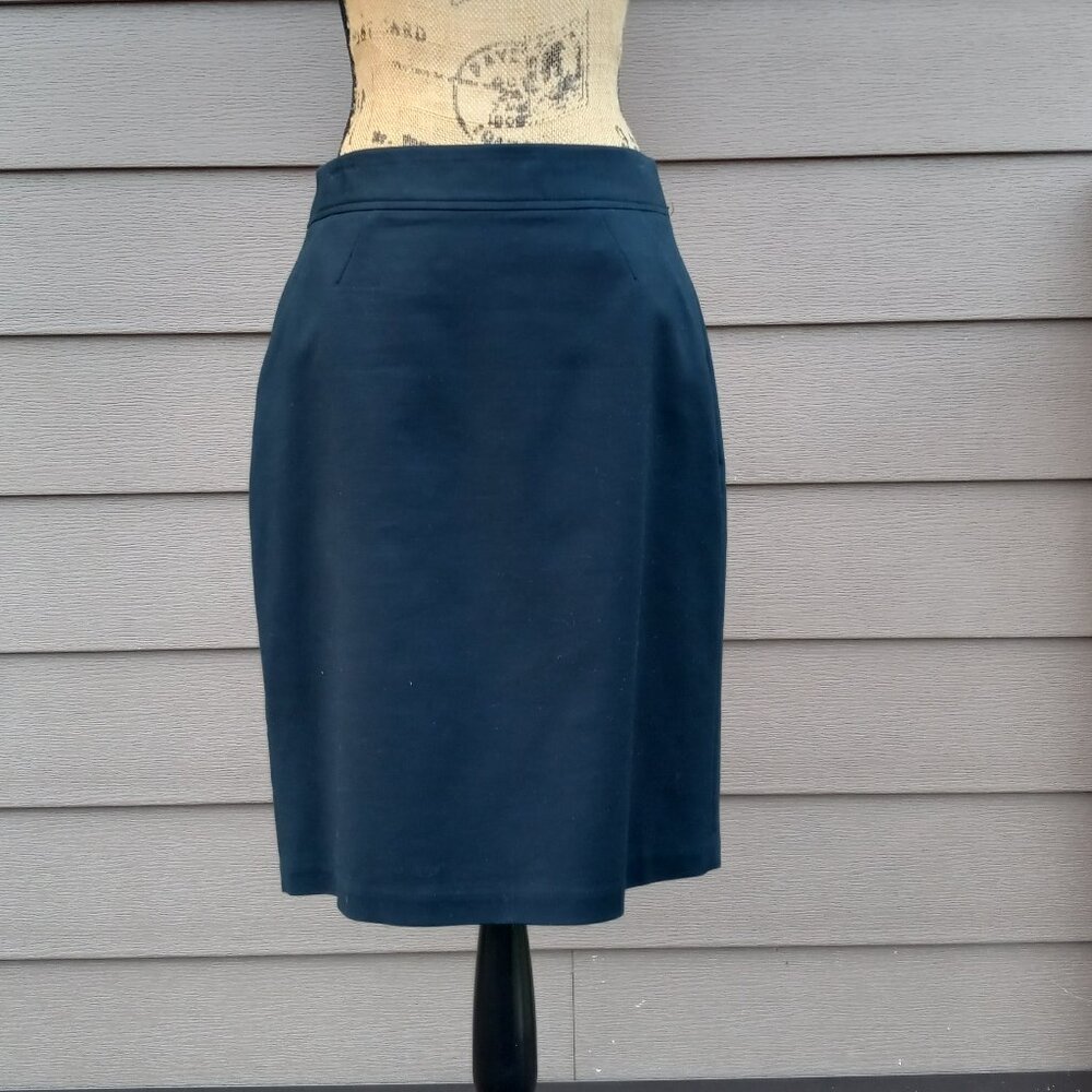 Banana Republic Black Cotton Blend Suiting Skirt - Tailored